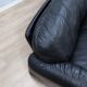 Busnelli Piumotto 1970s Black Leather 3-Seater Sofa