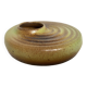 Vase spirale tripode céramique verte marron
