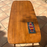 Scandinavian coffee table 1960 wood and ceramic