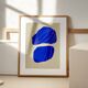 Abstract blue giclee print, 50x70cm