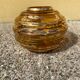Large Art Deco round vase in amber glass signed Fains, circa 1930.