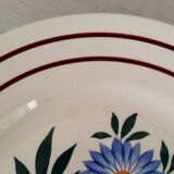 Flat Round Faience H.B.C. Choisy-le-Roi Vintage