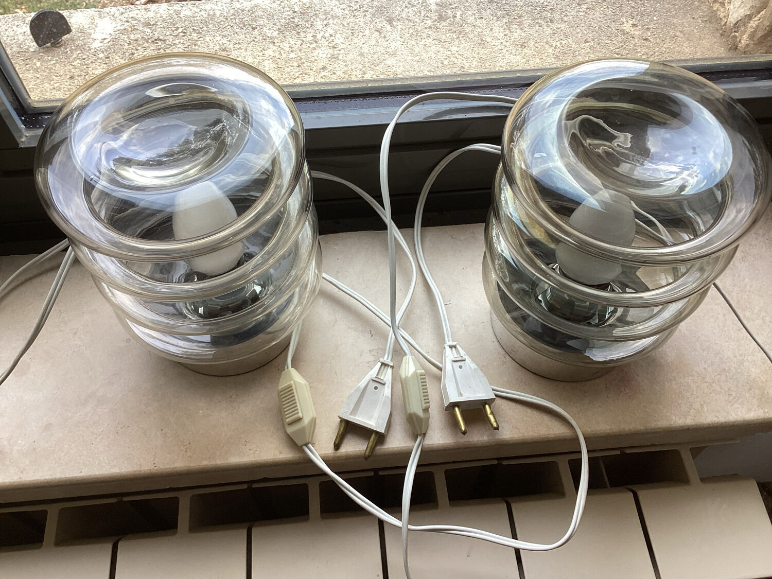 Paire de lampes de chevet vintage