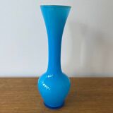 Vase opaline turquoise vintage