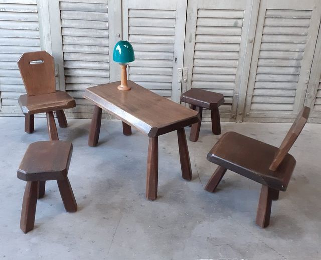 Furniture set chairs, tripod stools