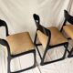 Lot de 3 chaises bémol dites "traineau"  Baumann