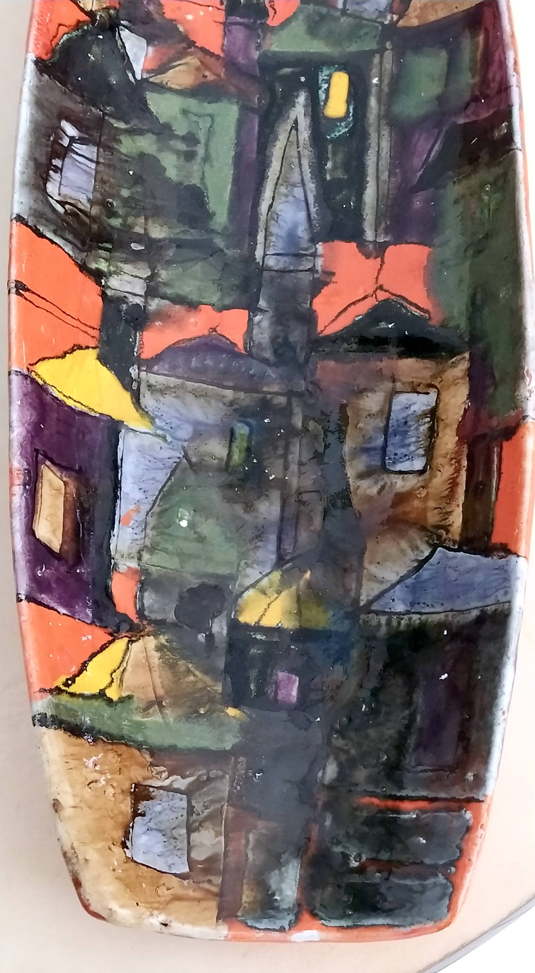 Terracotta Centerpiece / Catchall / Decorative Piece by Schiavon, Italy