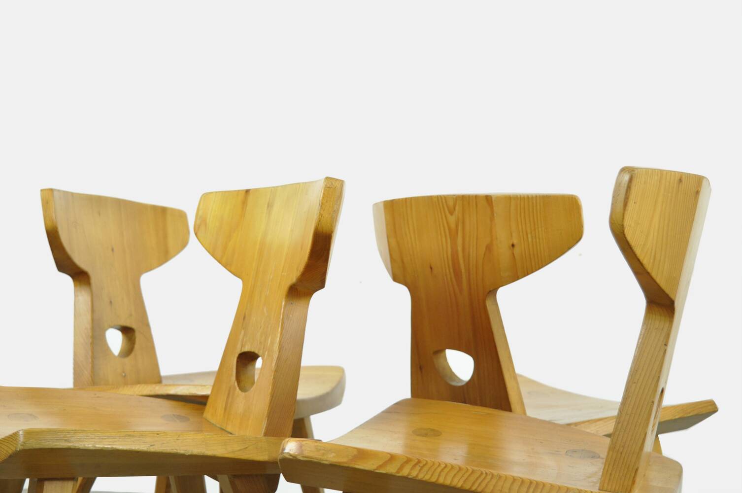 Vintage handmade dining table chairs by Jacob Kielland-Brandt for I. Christiansen, Denmark 1960s