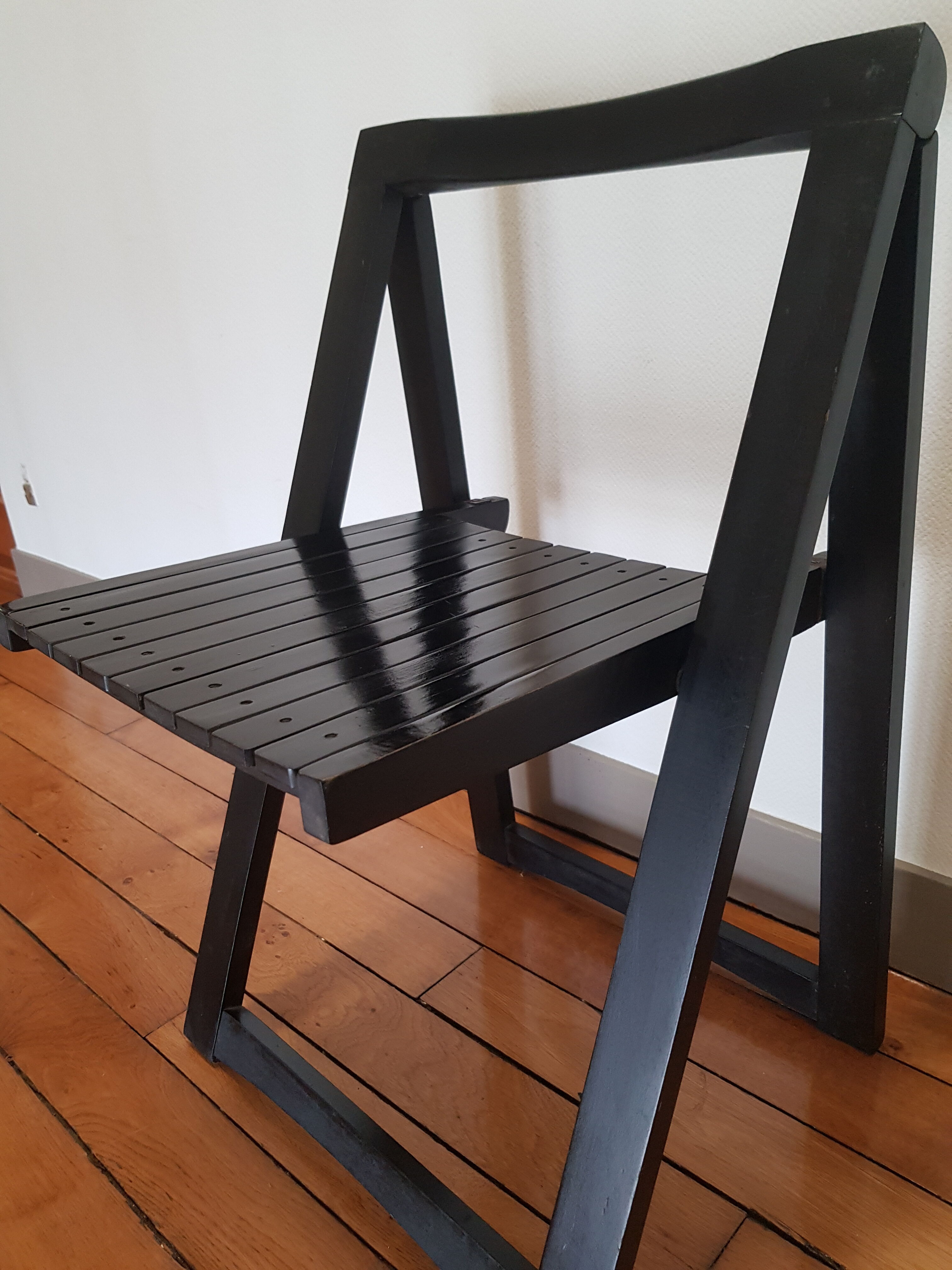 Chaise pliante noire