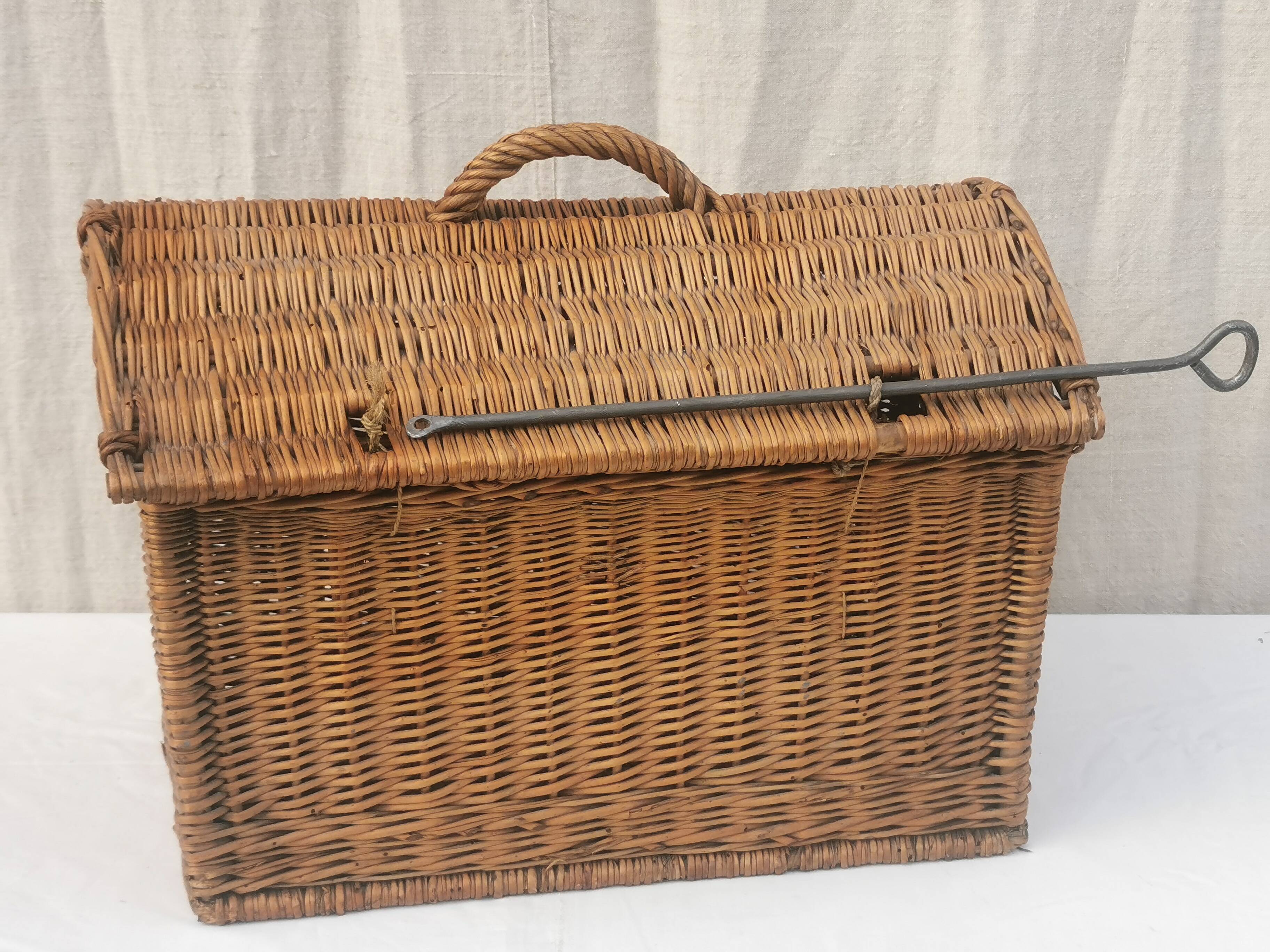 Large vintage wicker basket