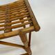 Vintage rattan bamboo footstool stool 1960s