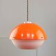 Italian Orange Acrylic Glass Pendant Lamp, 1970s