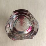 Two-tone art deco molded glass vase