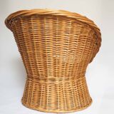 Fauteuil corbeille enfant rotin