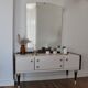 Vintage dressing table  nude and wood