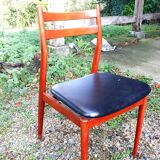 Vintage Scandinavian wooden chair from the 1970s