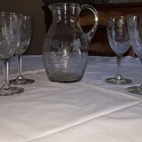Pitcher and water glasses