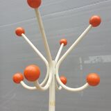 Rotating coat racks 8 balls orange casimir 1970