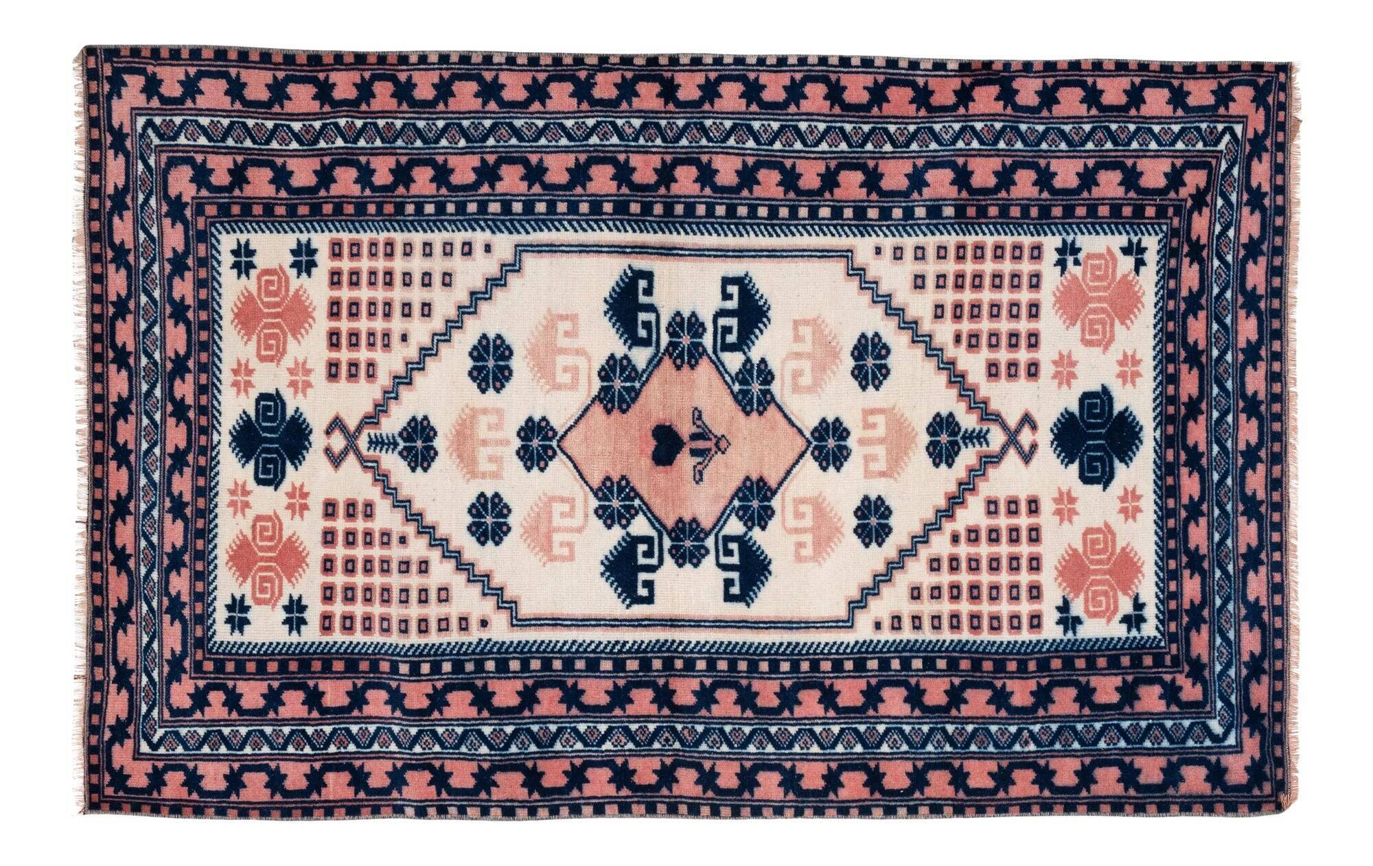 Vintage handmade Turkish rug 107x168 cm