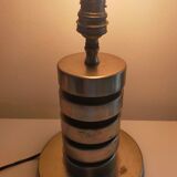 Vintage metal chrome spiral lamp foot