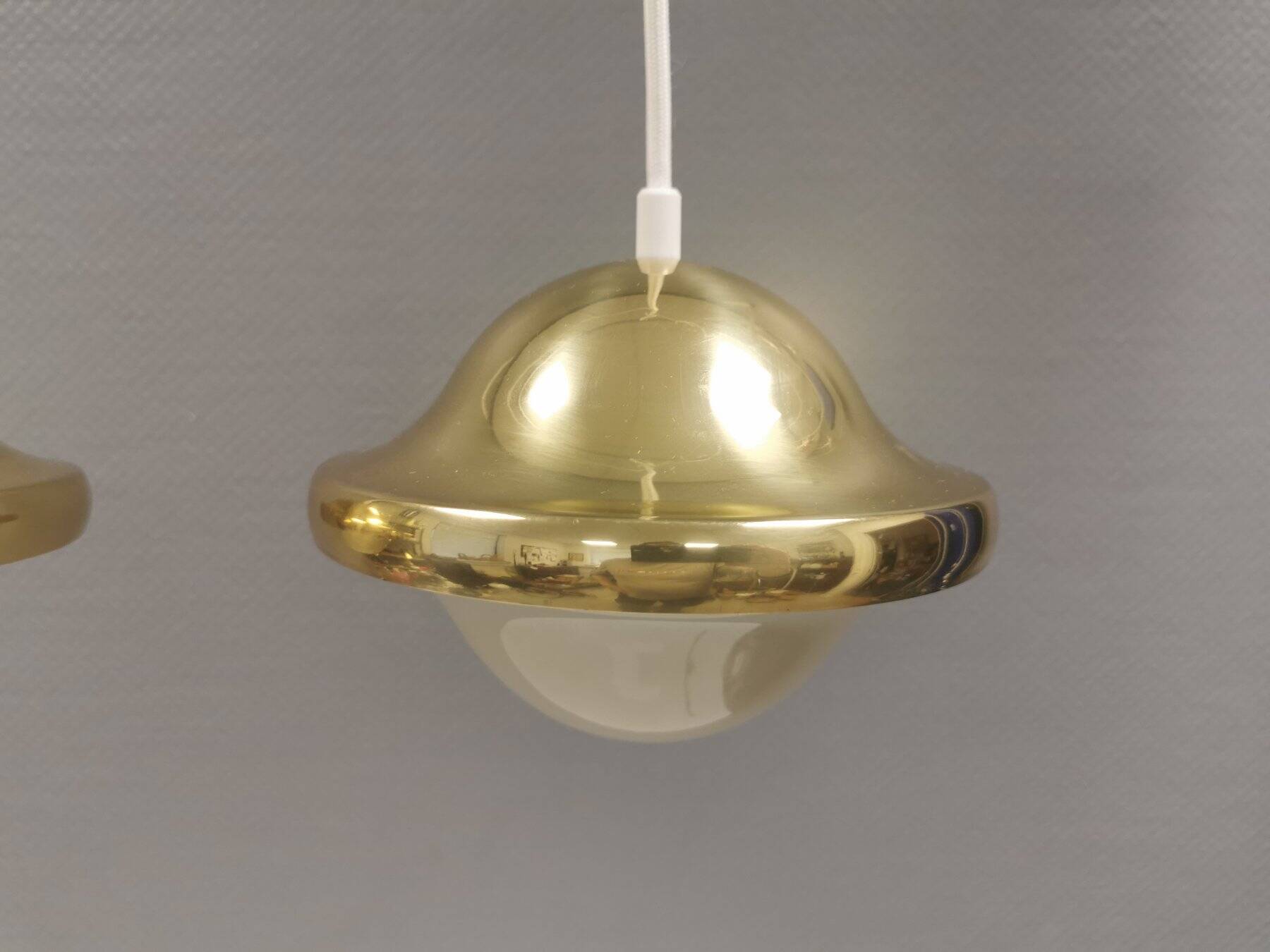 Two very beautiful and original ‘Bubi’ pendant lamps, Denmark, 1960s.