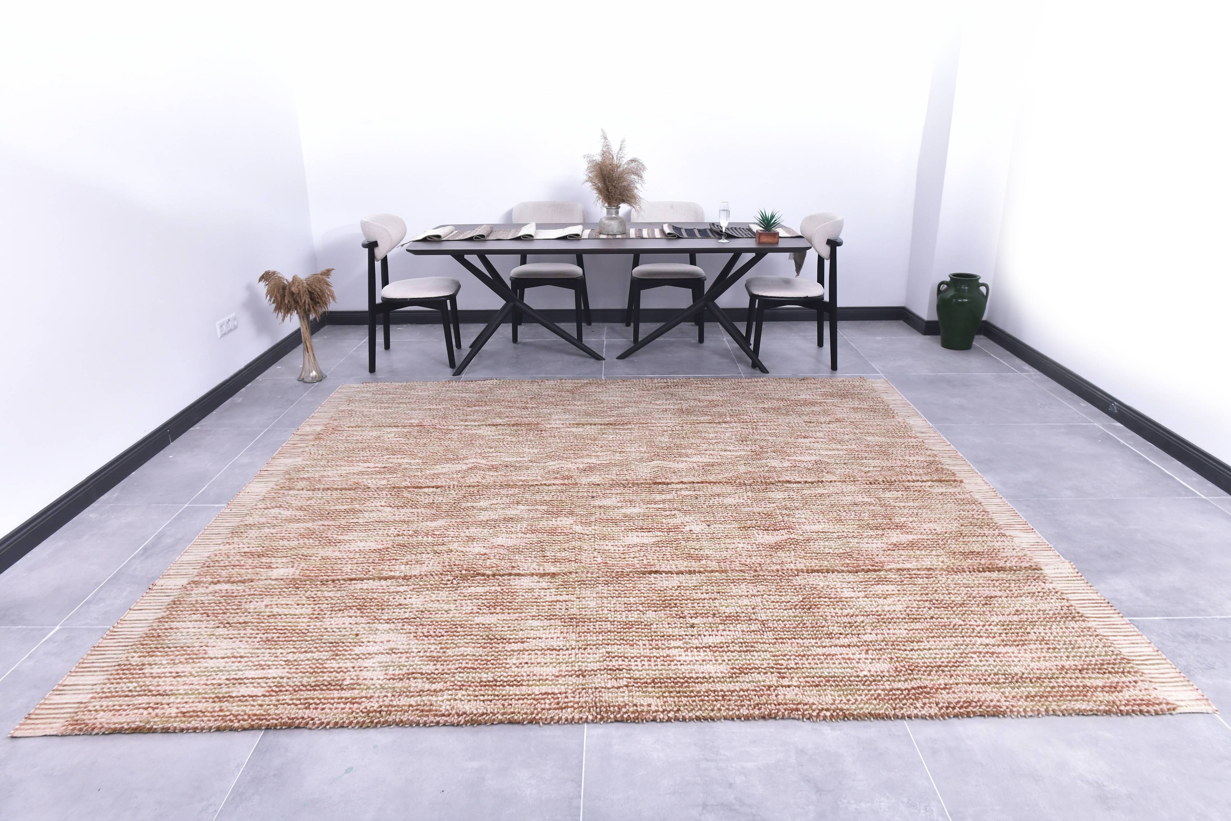 8x10 Terracotta Wool Turkish Vintage Rug, 269x300Cm