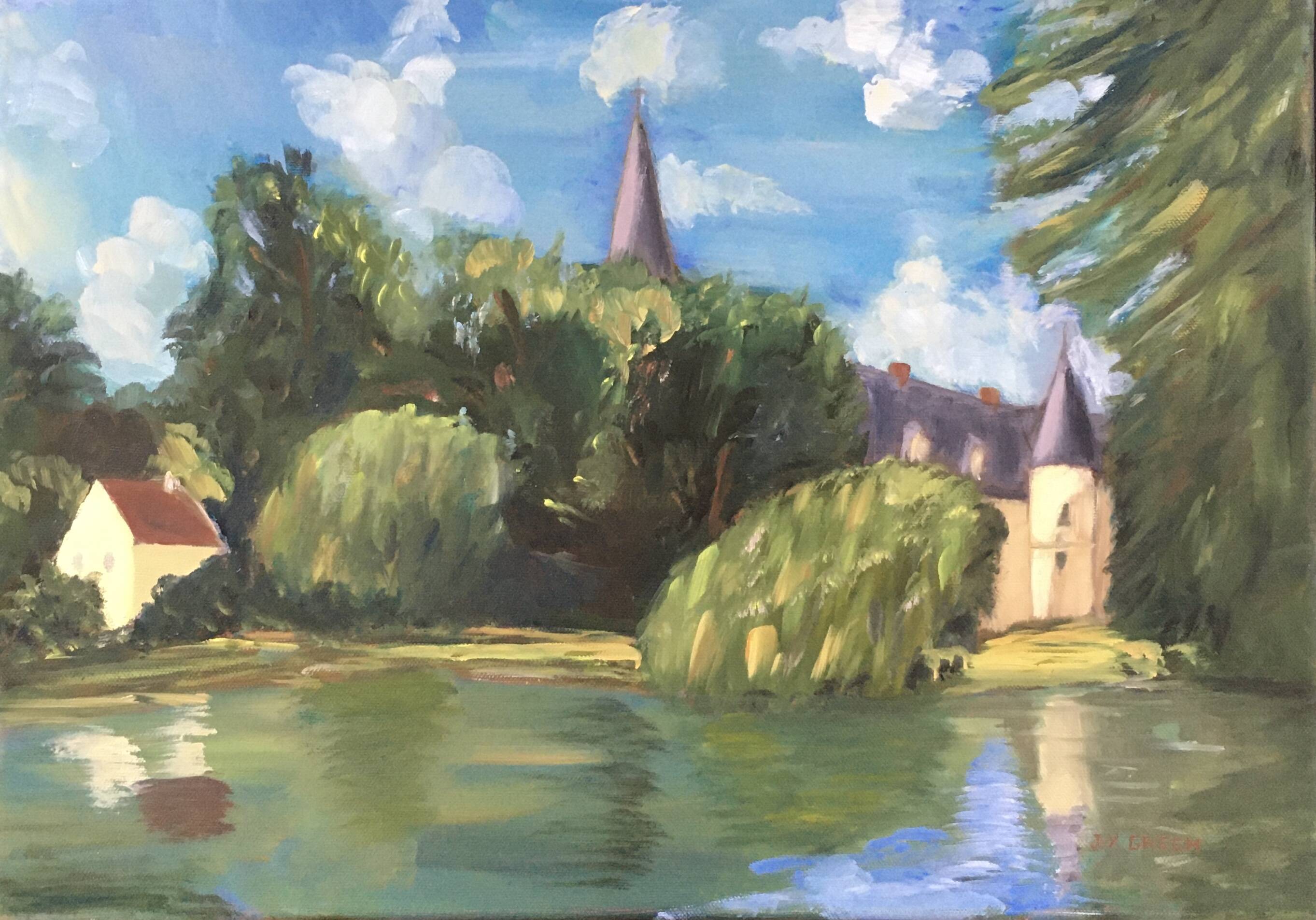 Painting the castle and the lake house