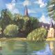 Painting the castle and the lake house