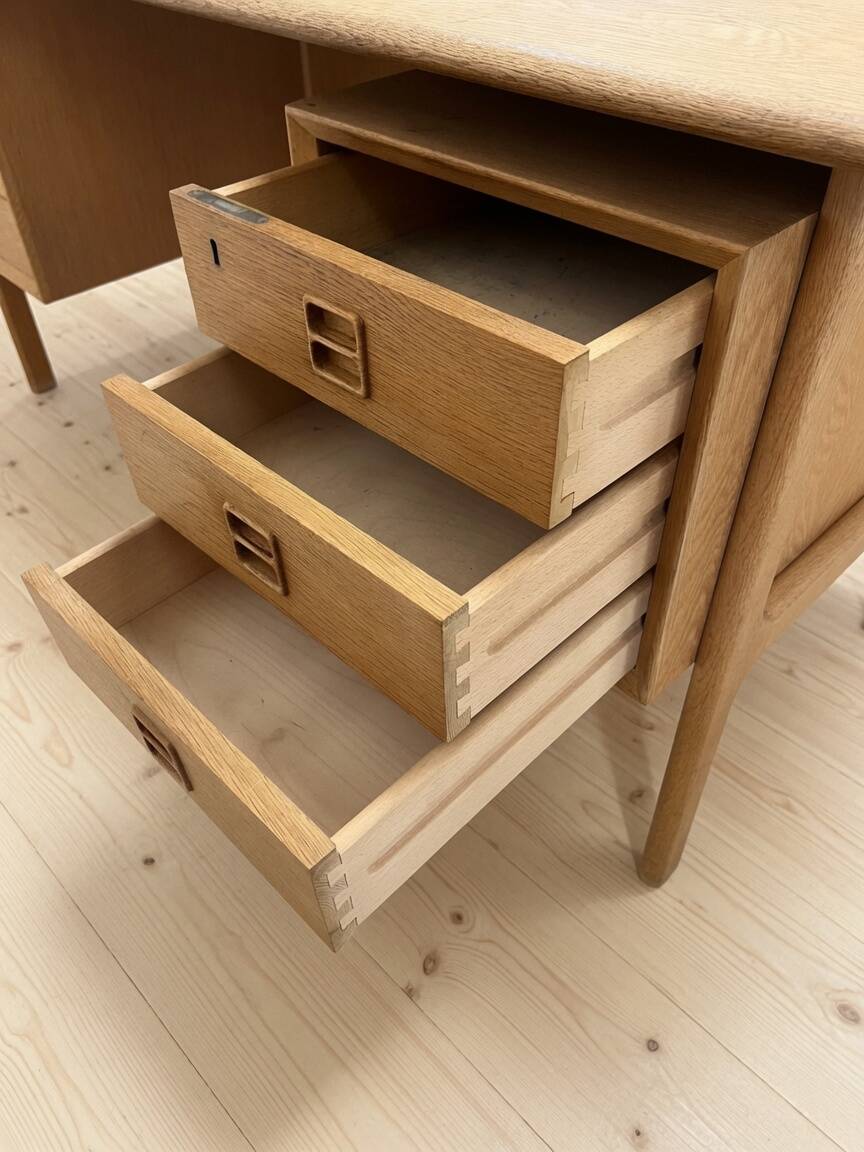 Oak Executive Desk By Arne Vodder From Brouer Møbelfabrik, Denmark, 1960s