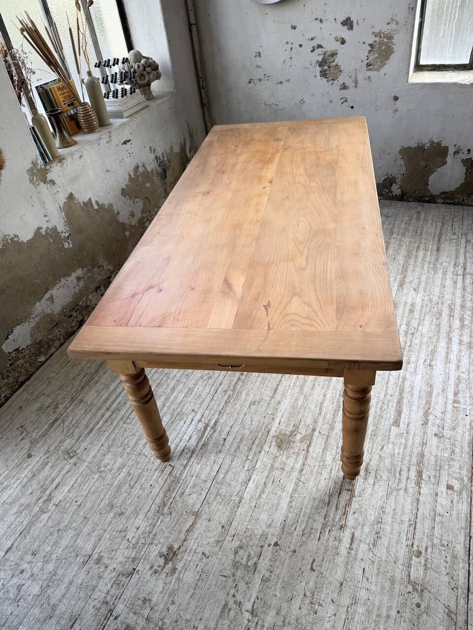 Table de ferme en merisier
