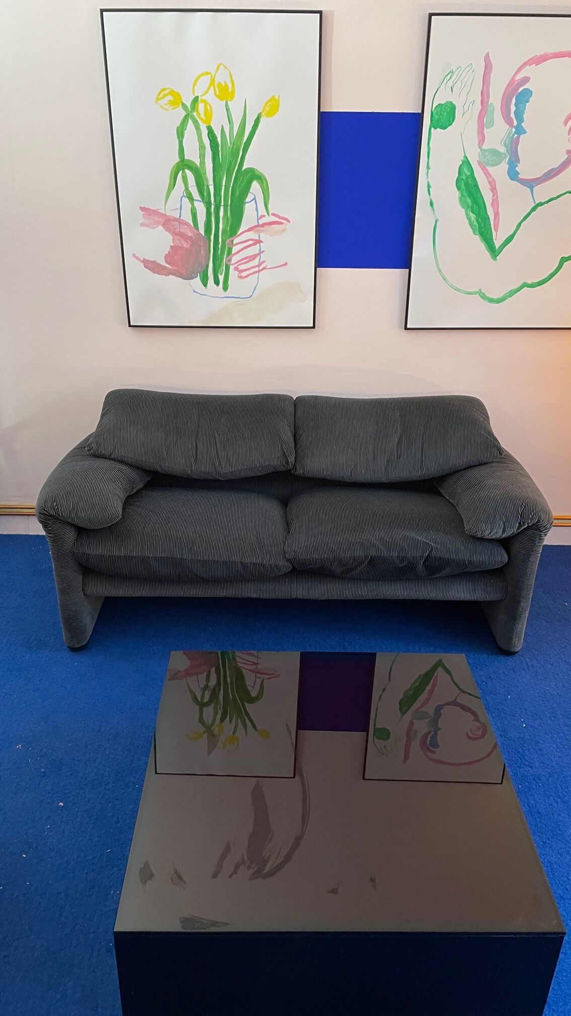 Maralunga sofa 2 seats Cassina edition 80s/90s