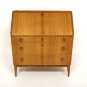 Scandinavian secretary in elm, Swedish modern, Sweden, 1940.