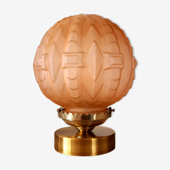 Lampe globe art déco