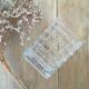 Glass vase with raised squares