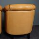 Set de 2 fauteuils club en cuir de mouton blond