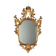 Antique carved and gilded wooden mirror, Italy, late 19th century.