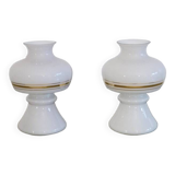 Pair of Scandinavian glass lamps 1970