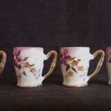 Spirits service for 4 people (6 pieces) in Paris porcelain, signed and numbered