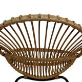 Tripod Rattan easy chair by Dirk van Sliedregt Rohe Noordwolde 1960 in the Netherlands