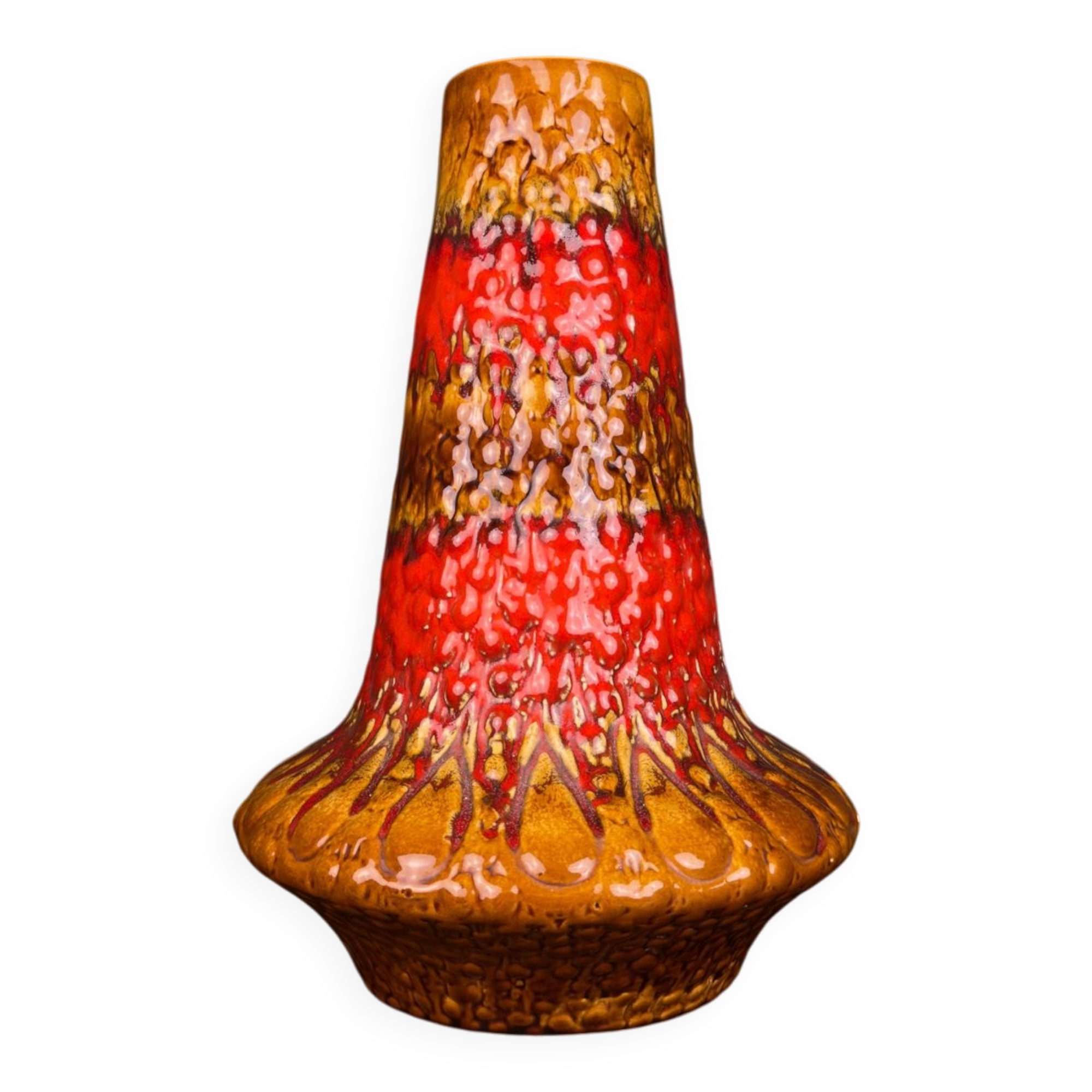 Vintage lava ceramic vase by Kil Liboje, Yugoslavia, 1960s.
