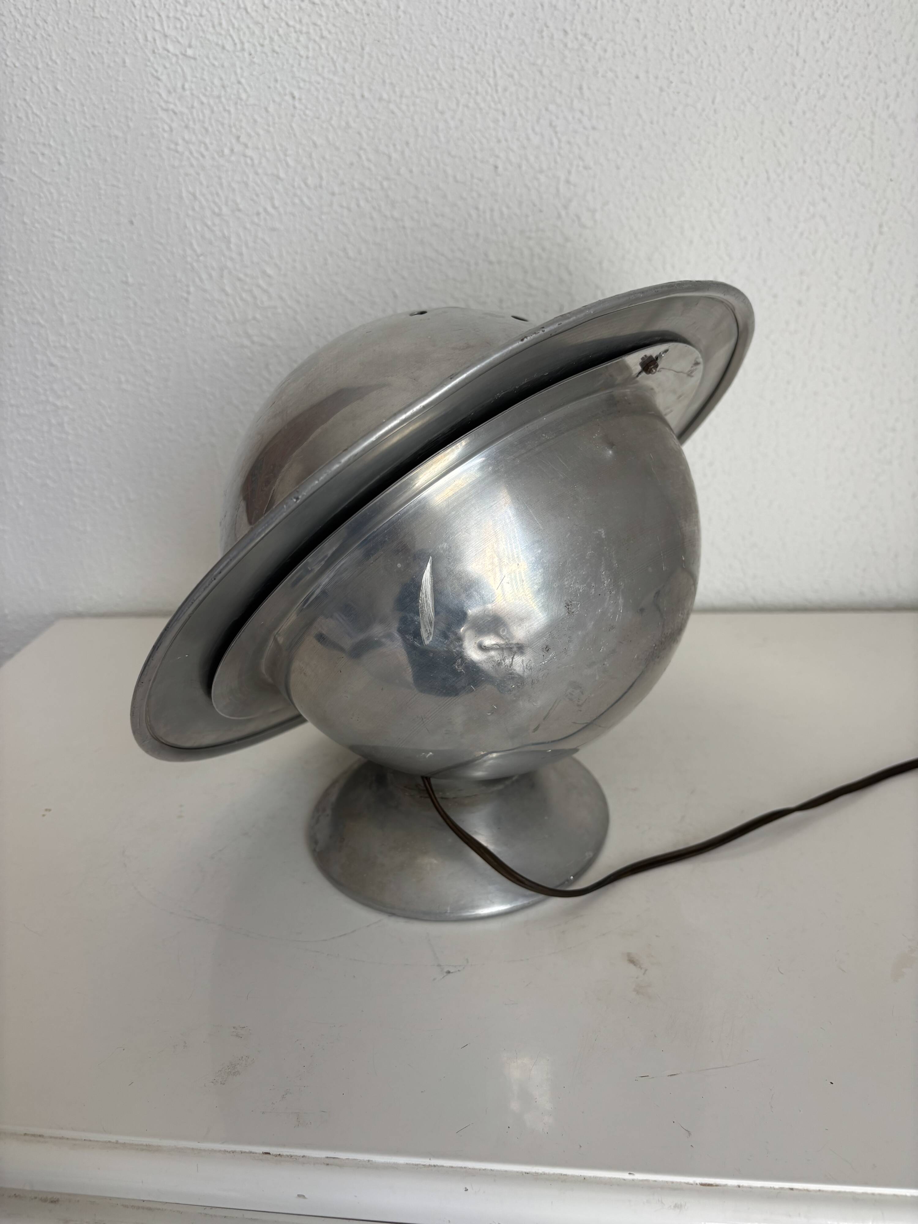 Rare French fibre optic lamp "La Sphérique" from the 1970s Space Age.