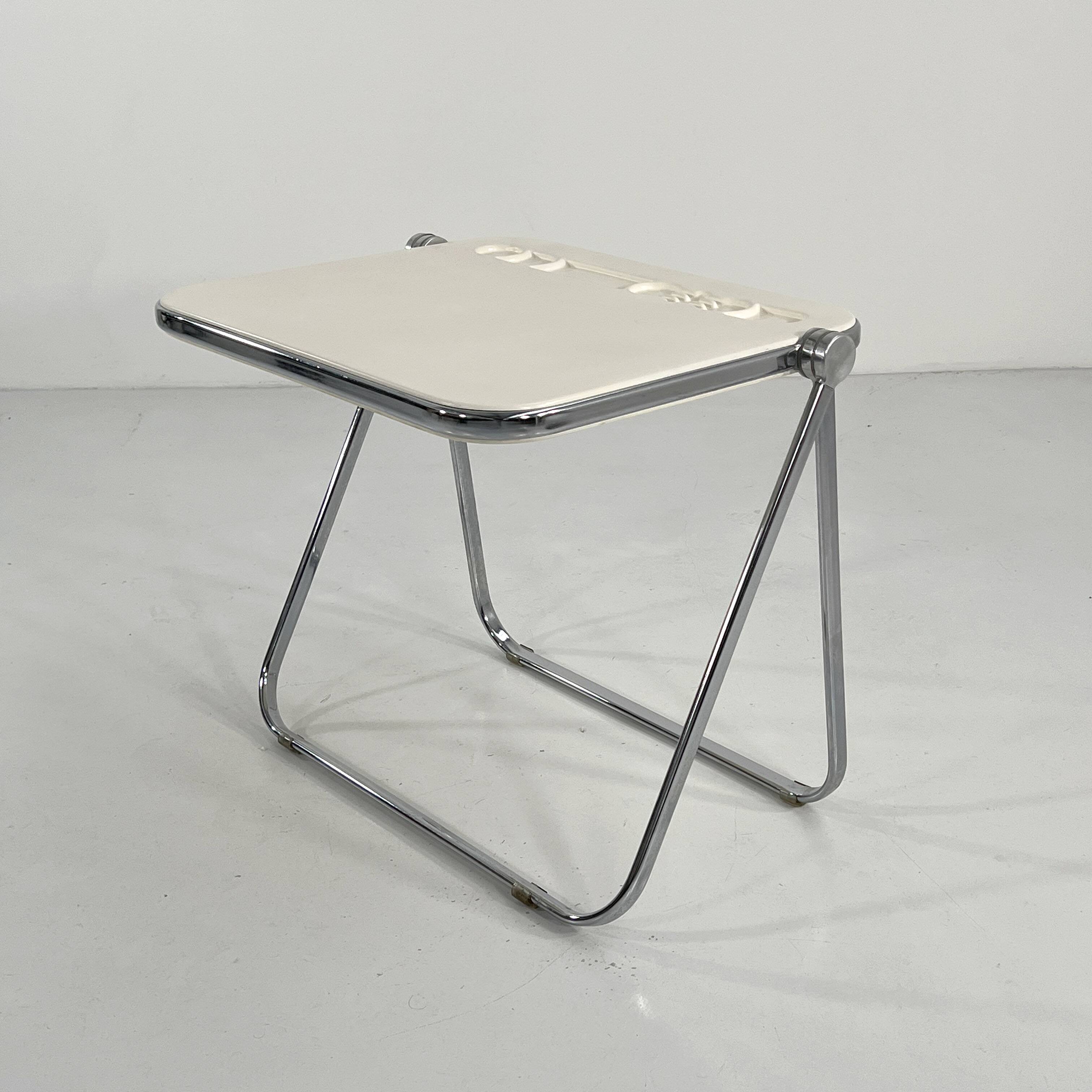 Platone white folding desk by Giancarlo Piretti for Anonima Castelli 1970