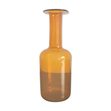 Otto Brauer for Holmegaard scandinavian yellow glass vase, 1960s