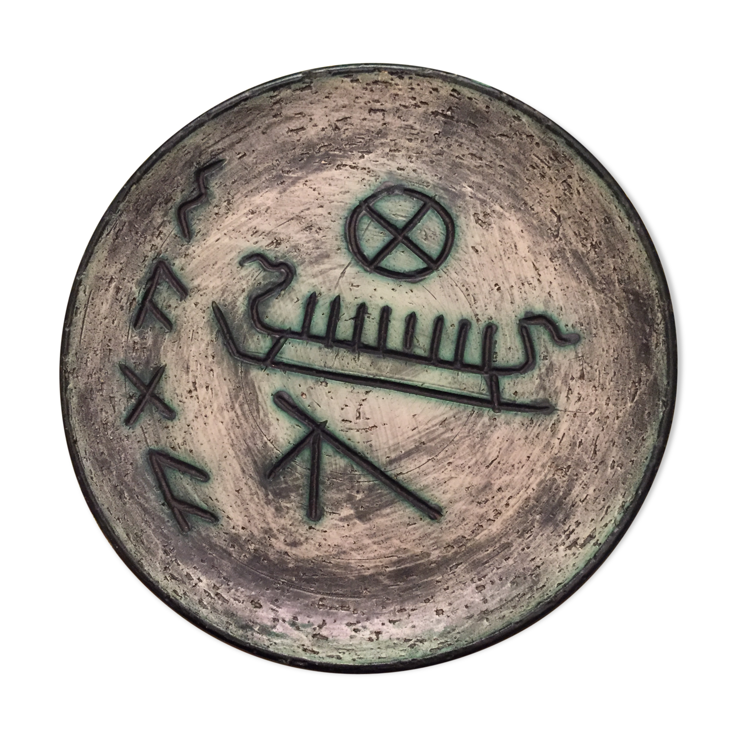 Scandinavian ceramic plate Pottery Arol Norway