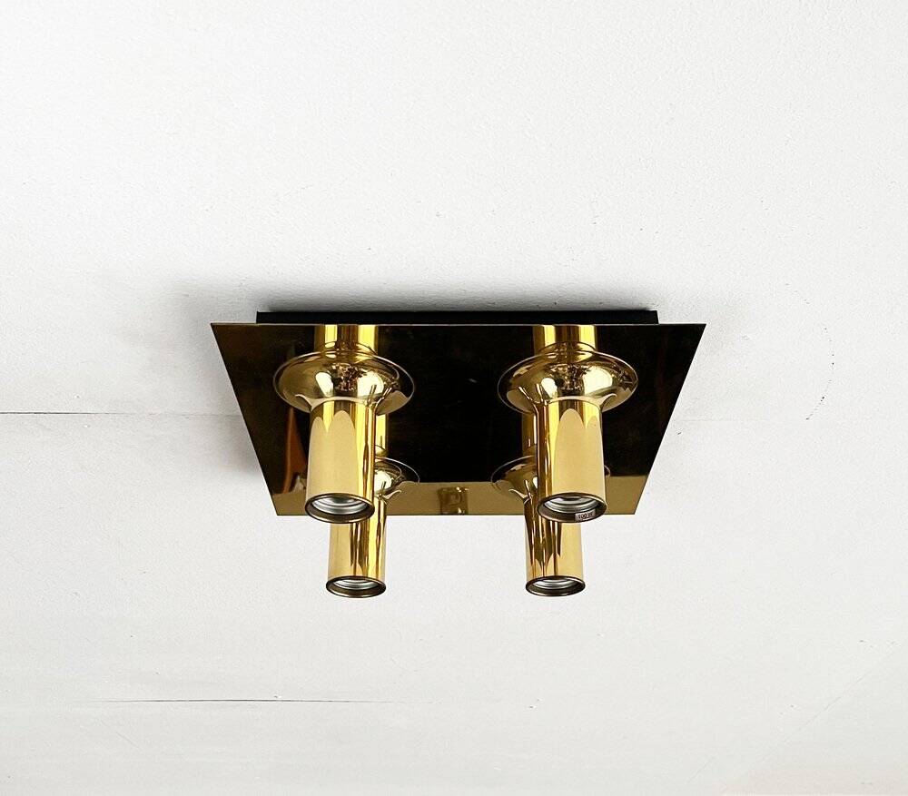 Ceiling lamp or wall sconce in brass from the mid-century German space age by Cosack, 1960s.