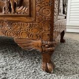 Large chinese chest, carved camphor wood. 1st half of the XXth century