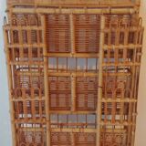 Rattan wall shelf