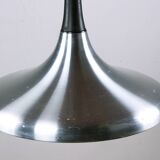 Large German pendant light in chrome metal, Tulip model by Erco 1960.
