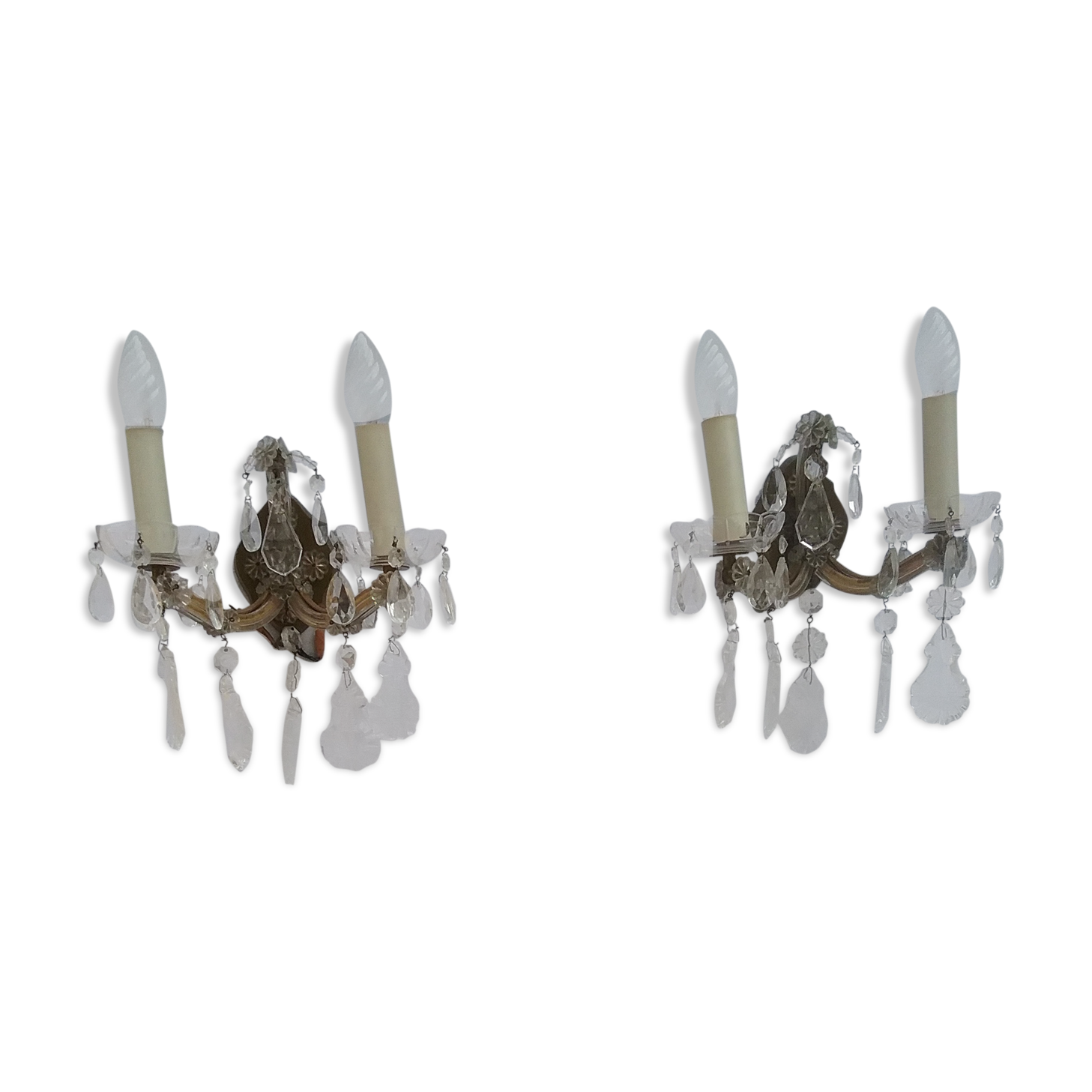 Pair of stamped wall light