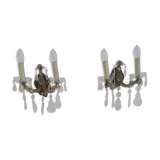 Pair of stamped wall light